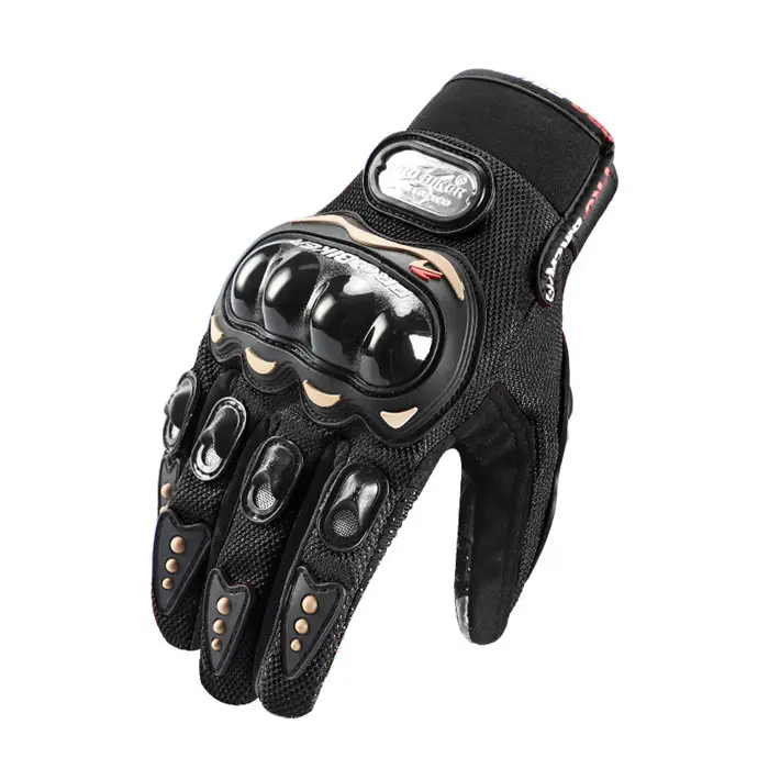 Urban Style leather gloves with protection reflective detailing and vented fingers waterproof heated motorcycle gloves