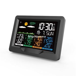 3 sensores estación meteorológica reloj temperatura y humedad misma pantalla pronóstico del tiempo reloj electrónico - Product Image 3