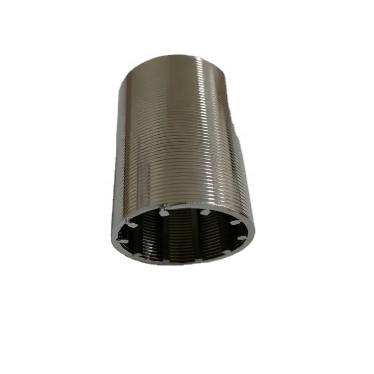 Paslanmaz çelik rima eleği/tel sarılı filtre/johnson kama tel ekran örgü için mum filtresi silindir