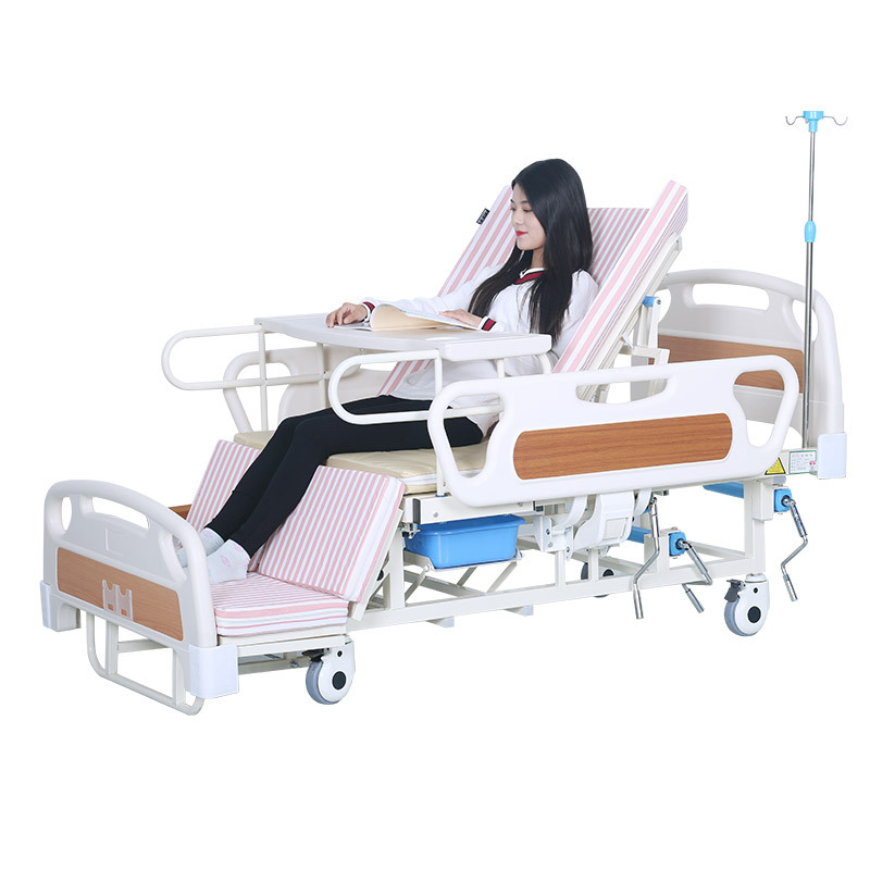 ABS large guardrail manual nursing bed