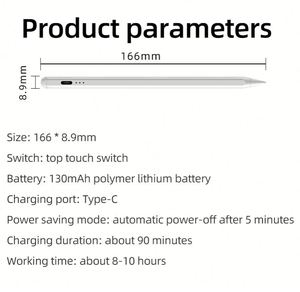 Sıcak satış orijinal akıllı Stylus S kalem kapasitif dokunmatik ekran aktif beraberlik Tablet kalem iPad için Pro POM kalem ucu C portu - Product Image 4