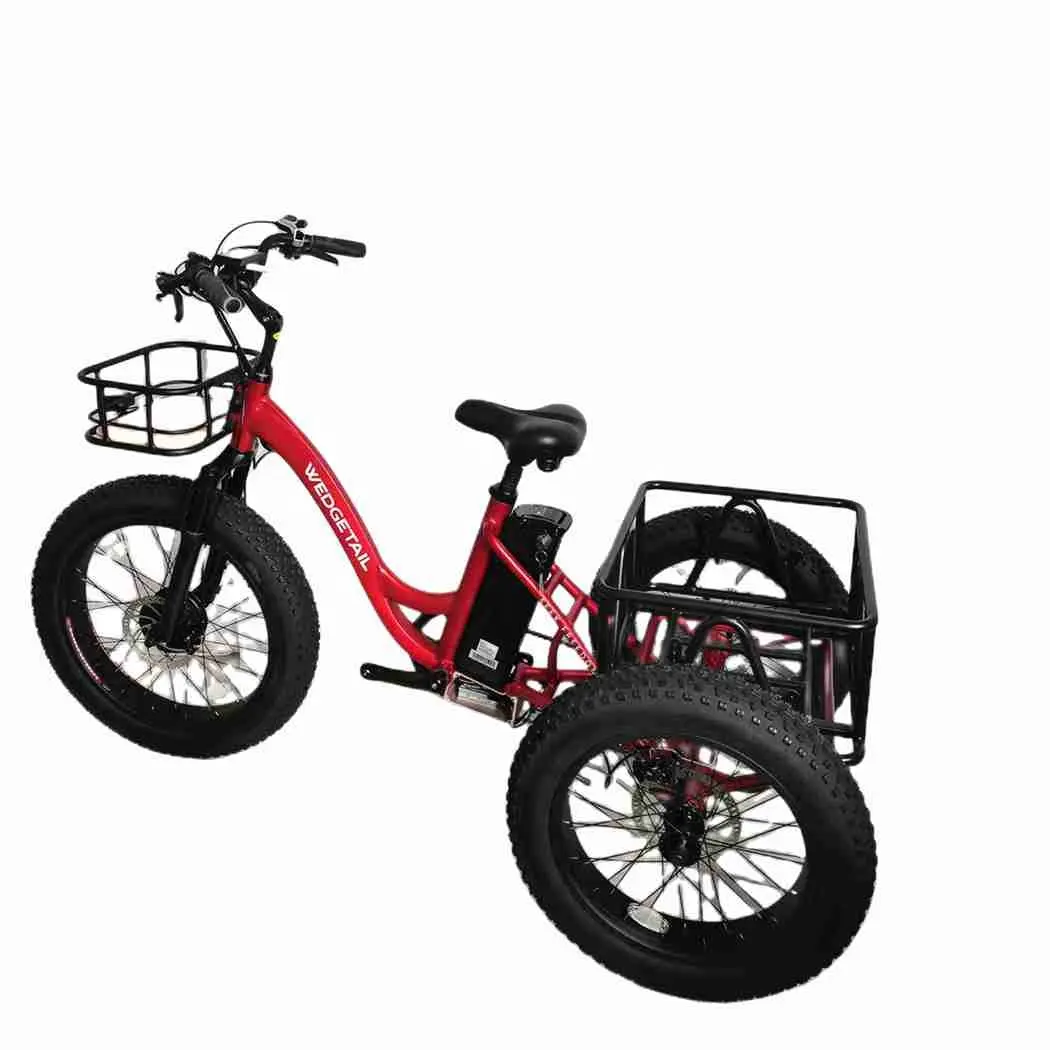 Trasmissione elettrica 48V 1000W motore triciclo bici triciclo tre ruote bici elettrica per adulti tricicli elettrici 3 ruote