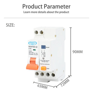 Garanzia di vendita a caldo di due anni AFDD Arc Fault Circuit Interruttore 63A 230/110V dispositivo di rilevamento dell'arco di protezione dai guasti - Product Image 4