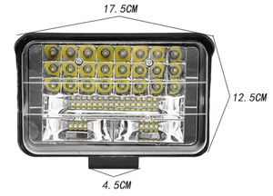 ส่งออกข้ามชายแดนสำหรับรถยนต์และรถบรรทุกไฟหน้า LED ที่มีมุมมองกว้างสำหรับงานสี่เหลี่ยมสามถึงห้านิ้วและไฟถอยหลัง