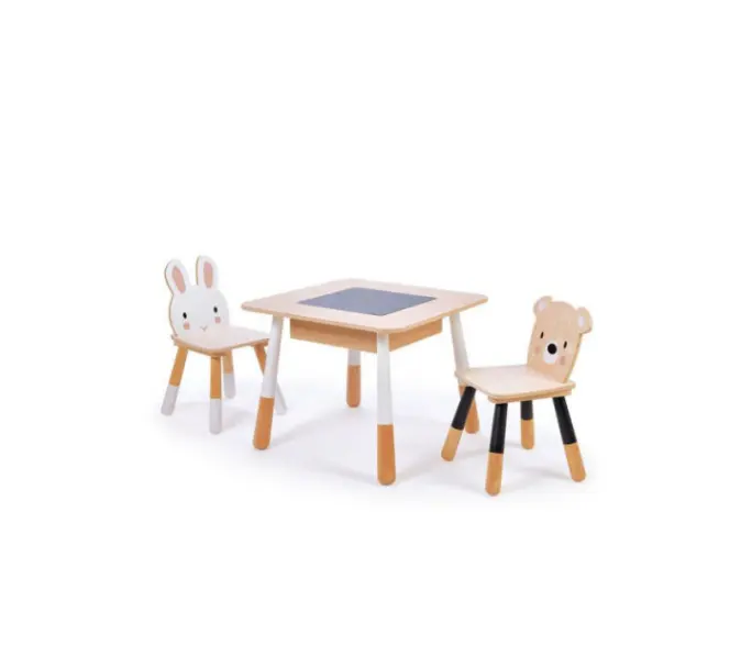 Encantadores muebles para niños, juego de mesa Montessori, escritorio de actividades para niños con silla y cajas de almacenamiento para uso de niños pequeños
