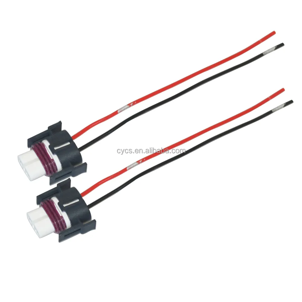 Conector de cable de enchufe de cerámica para faro de coche H11 H8 H9 enchufe de arnés de cableado de luz LED HID