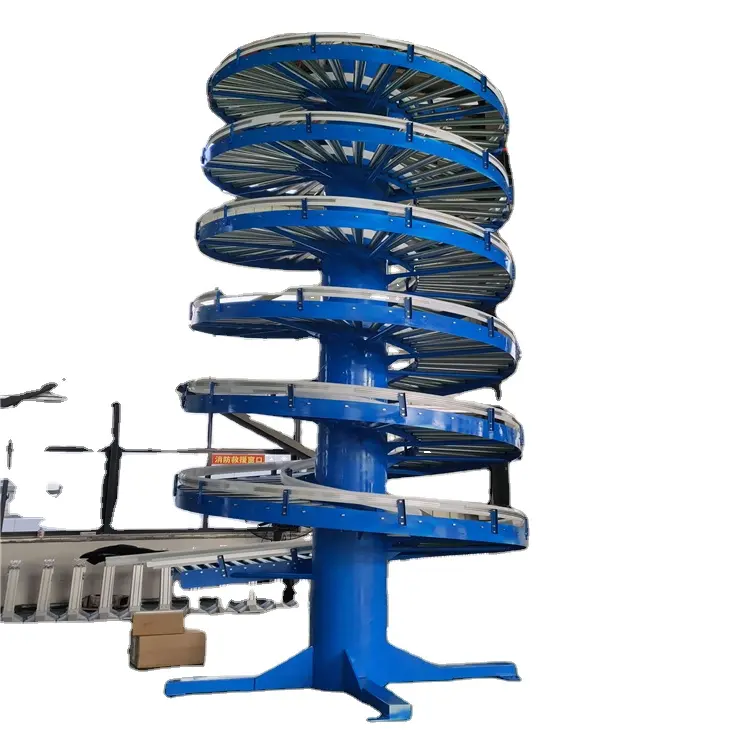 Rullo di sollevamento a spirale trasportatore a rulli a spirale a gravità verticale per ascensori pesanti