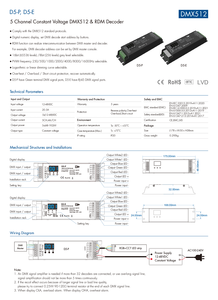 D5-P 5-Kanal-Konstantspannung DMX512 & RDM Decoder Eisen gehäuse DMX512 Controller Rgb + cct mit grünem Anschluss - Product Image 2