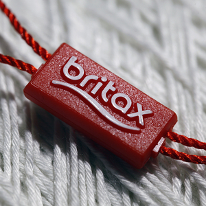 Logotipo de marca personalizado Sello de muestra Etiquetas de plástico Cadena de bloqueo Etiqueta Colgante con cadena Pin de seguridad para etiquetas de ropa Cadena de etiquetas - Product Image 2