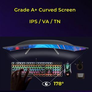 Fábrica OEM Monoblock 27 "/24" AIO PC Placa base Pantalla curva I5 I7 Gaming Office Computadora todo en uno - Product Image 4