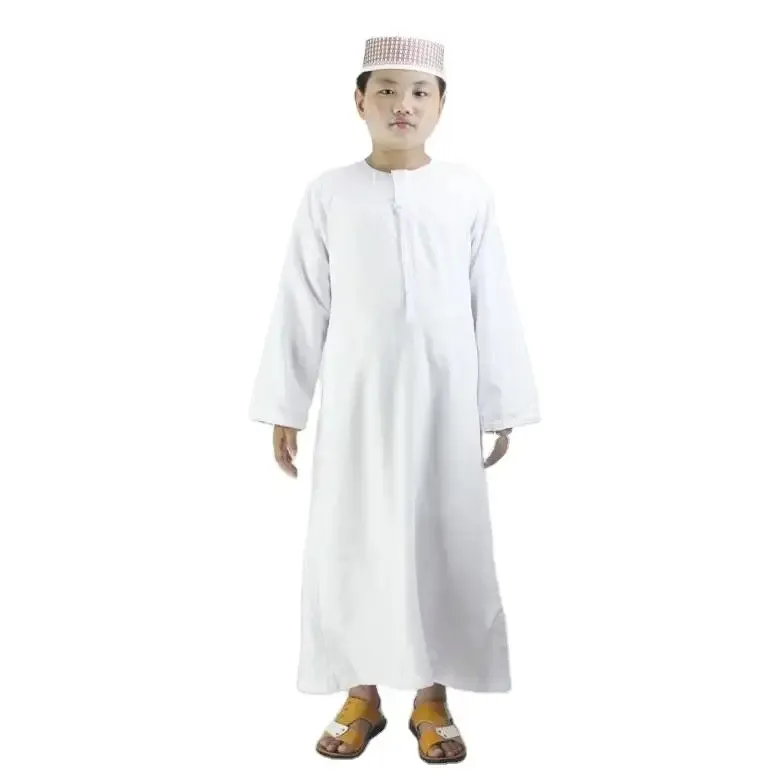 Hot Sale Popular Muslim Traditional Wear for Men Round Neck Simple Muslim Men's Robe Islamic Clothing