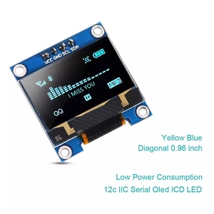 Aokin 0.96 "Inch Blue I2C IIC Serial 128x64 OLED LCD LED SSD1306 LCD Screen Module für Arduino für Raspberry Pi Display Screen