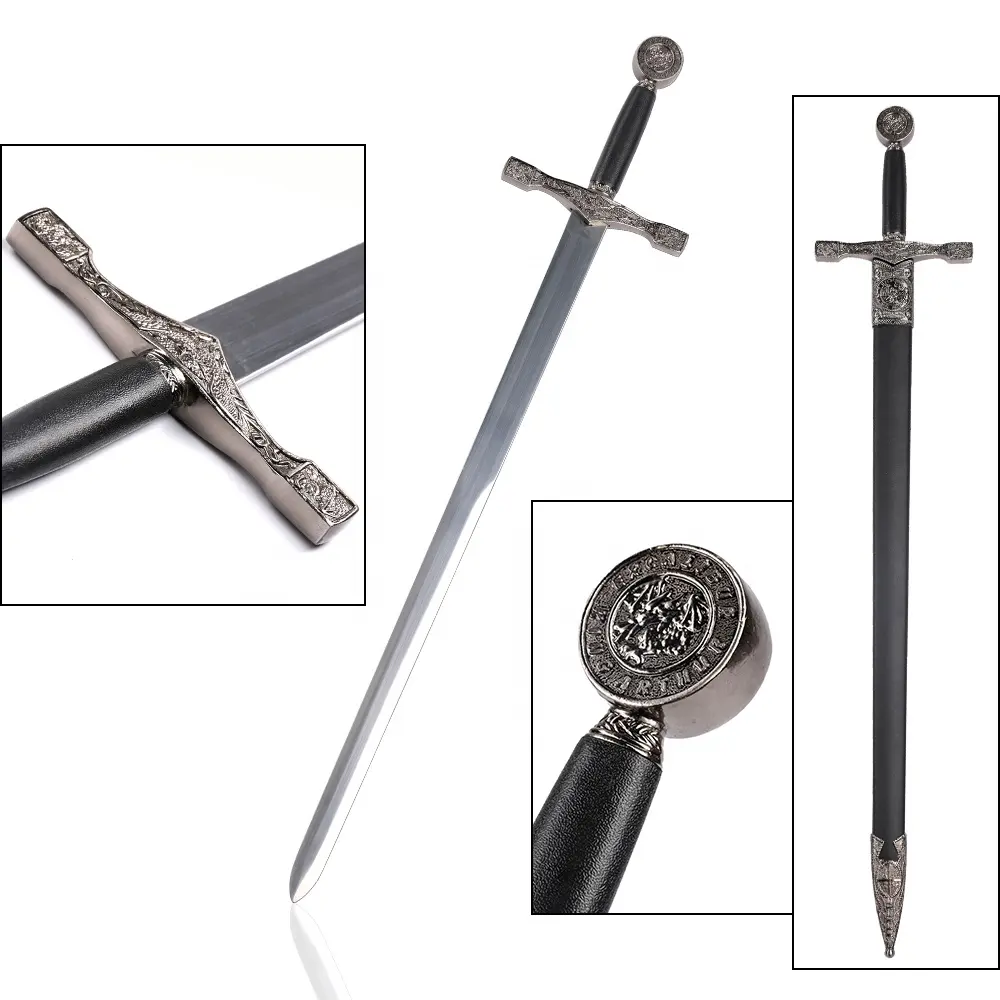 85 ס""מ כלי נשק נירוסטה מימי הביניים קינג ארתור חרב אקסקליבר עם נדן