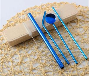 BPA免费304不锈钢吸管干净刷勺套装带彩盒包装 - Product Image 3