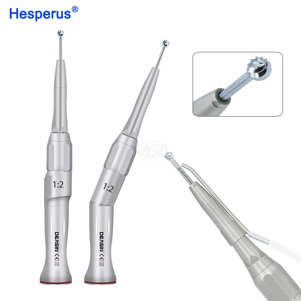 HESPERUS Dental 1:2 Osteotomía Pieza de mano Micro contraángulo Quirúrgico Pieza de mano recta