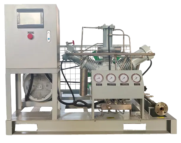 Azbel Plc Controle Olievrije Zuurstof Stikstof H2 Co2 Ar Biogas Helium Booster Compressor Voor Cilindervulling