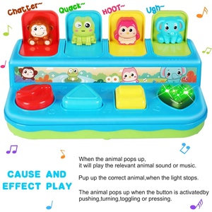 Interactive Pop up Animals Toy Bouncing <strong>Box</strong> Baby Fine Motor Skills Training Montessori Early Development Toy with Lights &amp; Music - Product Image 5