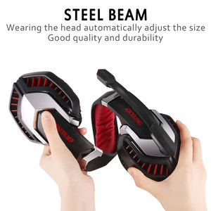 J30 kırmızı versiyonu LED oyun kulaklığı stereo bas mikrofon ve ses kontrolü ile P / Xbox / Switch / PC için oyun kulaklığı - Product Image 5