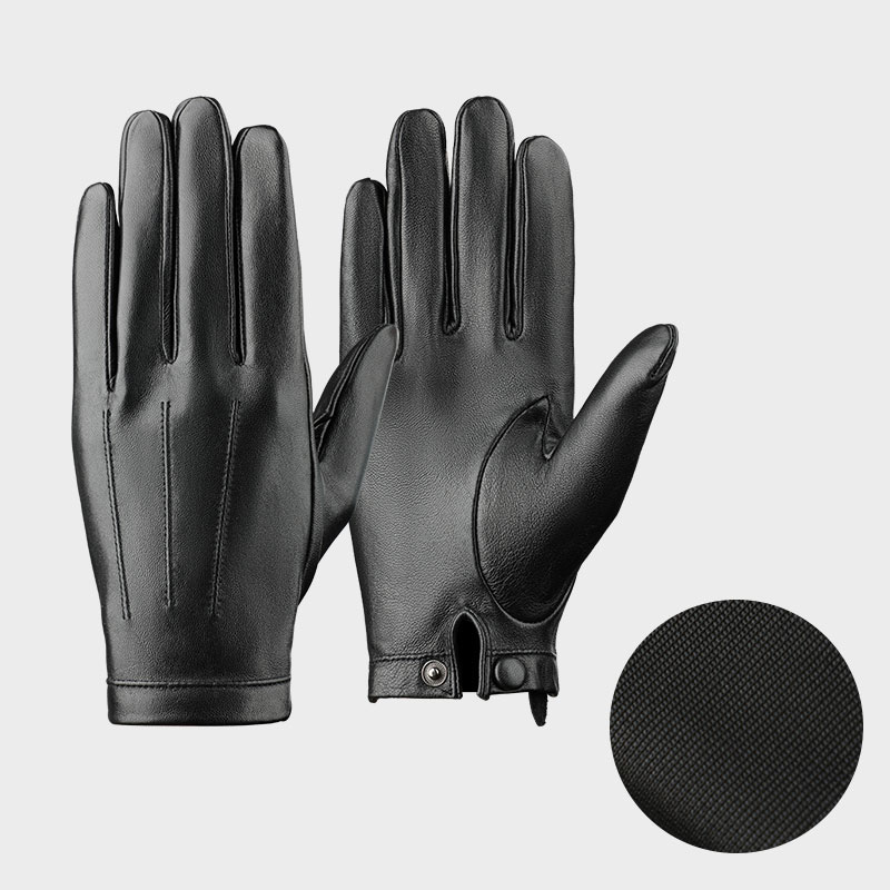 Doublure en soie noire à doigt complet