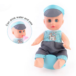 Kinder füttern trinken Pee Toys Kunststoff Pink Baby Toy Puppen bett Pretend 14 Zoll Baby Doll Spielset mit 12 Sounds - Product Image 4