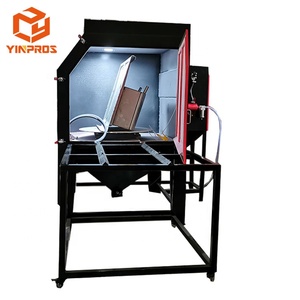 Çift istasyon yarı otomatik kum blaster rut kaldırmak dikey kum kumlama kabini için motosiklet aksesuar parçaları - Product Image 5