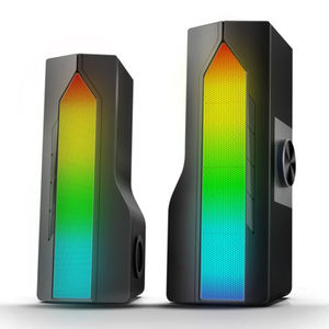 Barra de sonido multimedia colorida LED 2 en 1 desmontable 2.0CH RGB Gaming PC ordenador altavoz barra de sonido con cable - Product Image 2