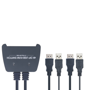 VCOM <strong>2</strong> Port DP <strong>KVM</strong> <strong>Switch</strong> 4K 60Hz Built-in USB Cable External Button Control <strong>2</strong> Computer Sharing <strong>1</strong> Monitor