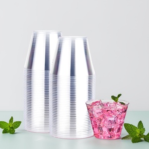 Özel Logo temizle tek kullanımlık ayı Tumblers dayanıklı <span class=keywords><strong>PS</strong></span> plastik bardaklar çaylı içecek partiler toplantılar düğün festivalleri için