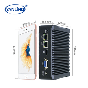 デュアルコムミニWindows 10/11 Linux PC Intel J1900チップセット4GBビデオメモリDDR3 RAM HDD Fanless米国/EU/AU/CNプラグ用 - Product Image 1