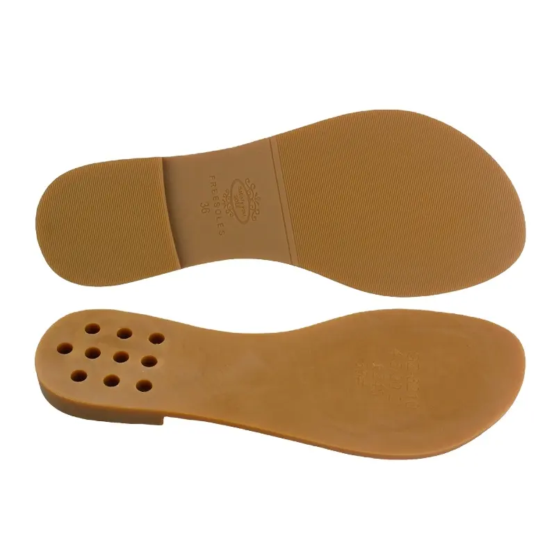 Solas de sandálias femininas, material de borracha durável com solado padrão europeu de tamanho europeu