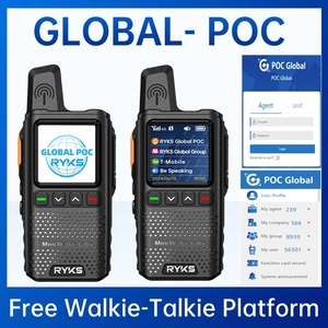 Walkie talkie 4G lungo raggio 5000km coppia tipo <span class=keywords><strong>C</strong></span> globale Ptt 1800Mah 200 canali wireless illimitati radio Ham poc