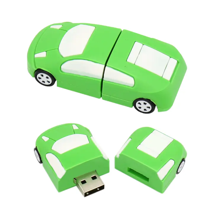Gepersonaliseerde Ontwerp Geschenken 3d Auto Vorm Logo Pvc Cartoon 1Gb 8Gb 32Gb 64Gb Pen Drive Pendrive Memory Stick Custom Usb Flash Drive
