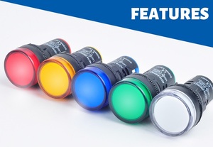 AD22 serisi 22mm LED gösterge lambası LED Pilot ışık sinyal göstergesi 12V 24V 110V 220V 380V - Product Image 6