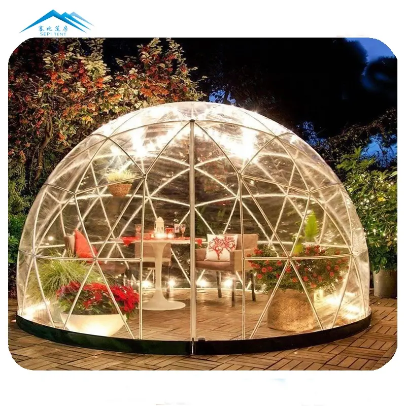 SEPI-tienda inflable impermeable para jardín, tienda de campaña con cúpula de igloo para restaurante, para cenar, glamping, camping, tenda al aire libre