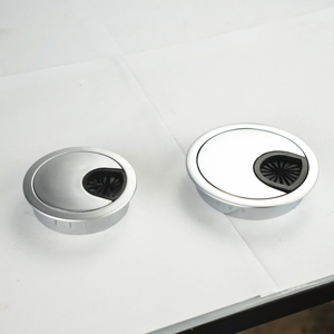铝合金软封闭矩形方形办公桌桌面书桌电缆孔盖索环 - Product Image 2