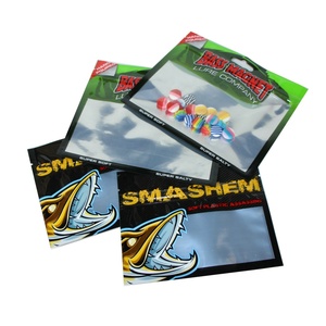 Digitaldruck benutzer definierte wieder versch ließbare Druck verschluss Kunststoff weichen Angel köder Verpackungs tasche klar Reiß verschluss Angel köder Paket Tasche - Product Image 6