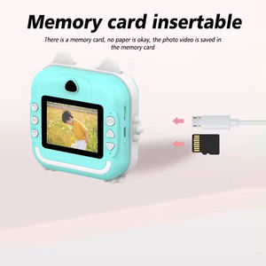 Mini sevimli dijital kameralar yazıcı 2 In 1 fotoğraf Video 2400W anında baskı kamera ile 32GB TF kart çocuklar için hediyeler - Product Image 5