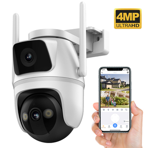 3MP HD Dome güvenlik ekipmanları WIFi gece görüş ESeeCloud App CMOS sensörü ile bağlı çift Lens kamera - Product Image 1