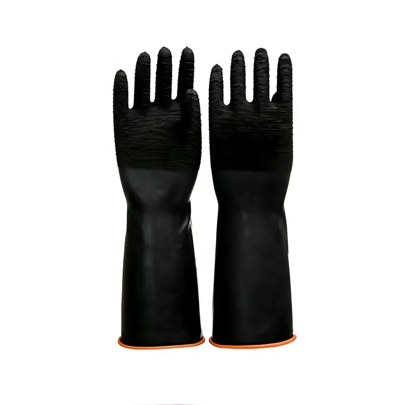ถุงมือยางลาเท็กซ์อุตสาหกรรม ถุงมือมือใหญ่ ถุงมือหนัก แฟชั่นแขนยาว ถุงมือทํางานราคาถูก