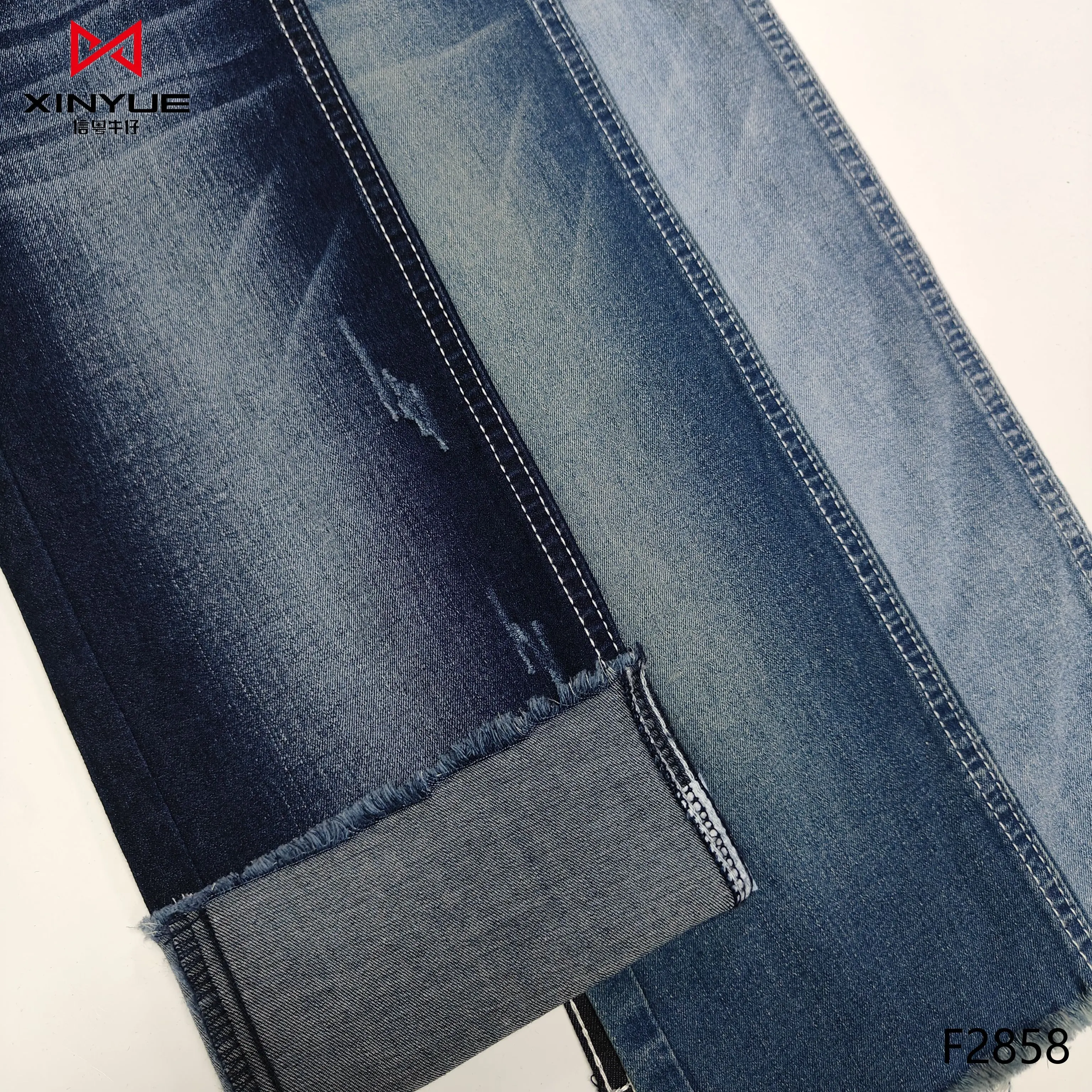 Morbido da donna a bassa elasticità Jeans 6.9OZ tinto in Denim tessuto per il prezzo all'ingrosso di Jeans cappotto borse di moda abbigliamento tessuti