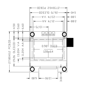 0,96-Zoll-OLED-Anzeigemodul SSD1306 128x64 LCD I2C IIC Seriell 4-polig Weiß Blau Gelb & Blau für Arduino-kompatible Elektronik