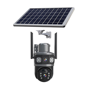 Sicherheit im Freien 4MP IP-WLAN-Batterie mit zwei Objektiven Solarenergie 4G Sim-Karte 4G-Netzwerkblitzlichter CMOS IP66 CCTV-Kamera - Product Image 6