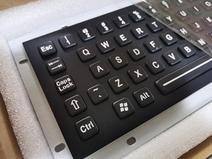 Black metal <strong>computer</strong> <strong>keyboard</strong> with touchpad with customize layout - Product Image 3