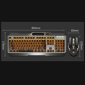 2025 más nuevo efecto de retroiluminación 670 teclado inalámbrico para juegos ordenador PC juego brillo teclado y ratón conjunto - Product Image 2