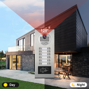 Factory Price 7 Inch 1080P Touch Screen <strong>Monitor</strong> Video <strong>Intercom</strong> <strong>System</strong> with 2MP HD and Wide Angle <strong>Camera</strong> for 12 Apartments - Product Image 4