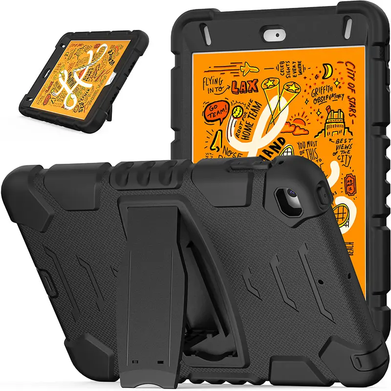 Sarung Tablet Anak Anti Guncangan, Penutup Tablet Universal, Full Body, Anti Guncangan, dengan Sandaran Bawaan, untuk iPad Mini 4 Mini 5