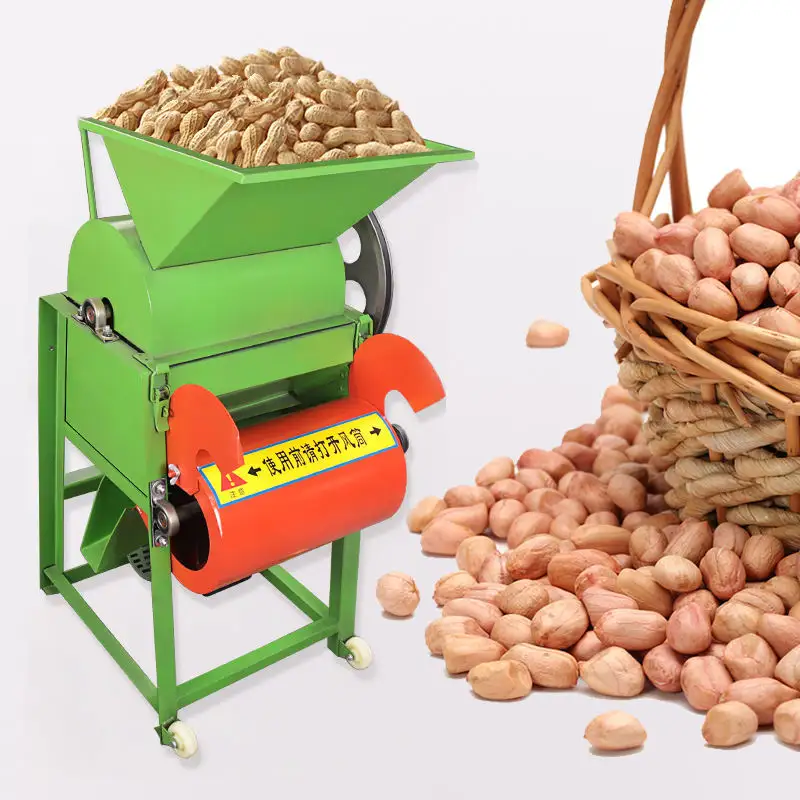 Venta caliente cacahuetes multifunción agricultura máquina desgranadora de cacahuetes Industrial gran capacidad automática gasolina desgranadora de cacahuetes
