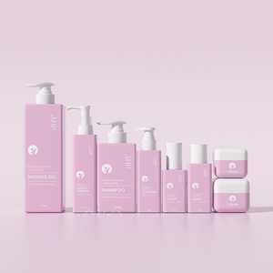 New <strong>Fashion</strong> square <strong>Cosmetic</strong> <strong>Bottle</strong> Set 100ml 120ml 150ml 200ml pink Hair Shampoo <strong>Bottle</strong> with Hair Scrub Container for Packaging - Product Image 1