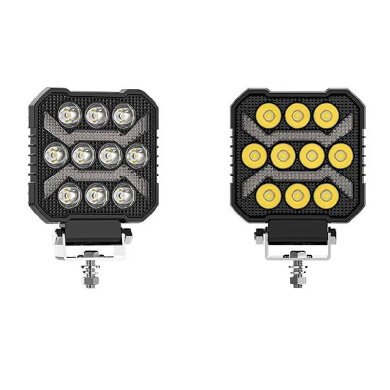 LED Tractor Lights 4 Inch 30V Offroad Driving Fog Lights Square LED Work Light for JEEP Truck Off-Road Vehicles Equipment Boats
