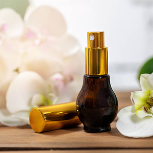 ฟรีตัวอย่าง 10ml 20ml 30ml 50ml 100ml Amber Shade gourd รูปร่างแก้วขวดน้ํามันหอมระเหยเซรั่มขวดหยดพร้อมหยด - Product Image 6